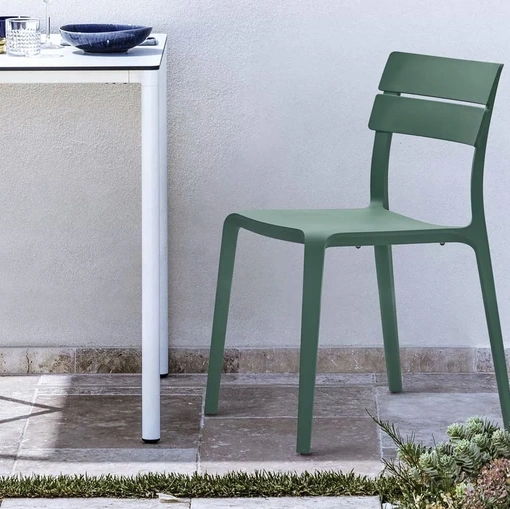 Sedia impilabile Rocket Green Outdoor di Bontempi