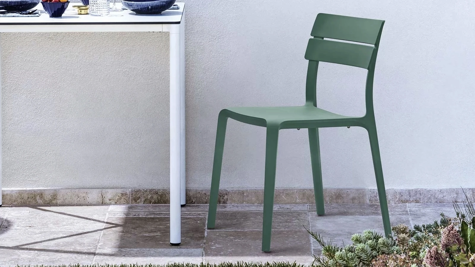 Sedia impilabile Rocket Green Outdoor di Bontempi