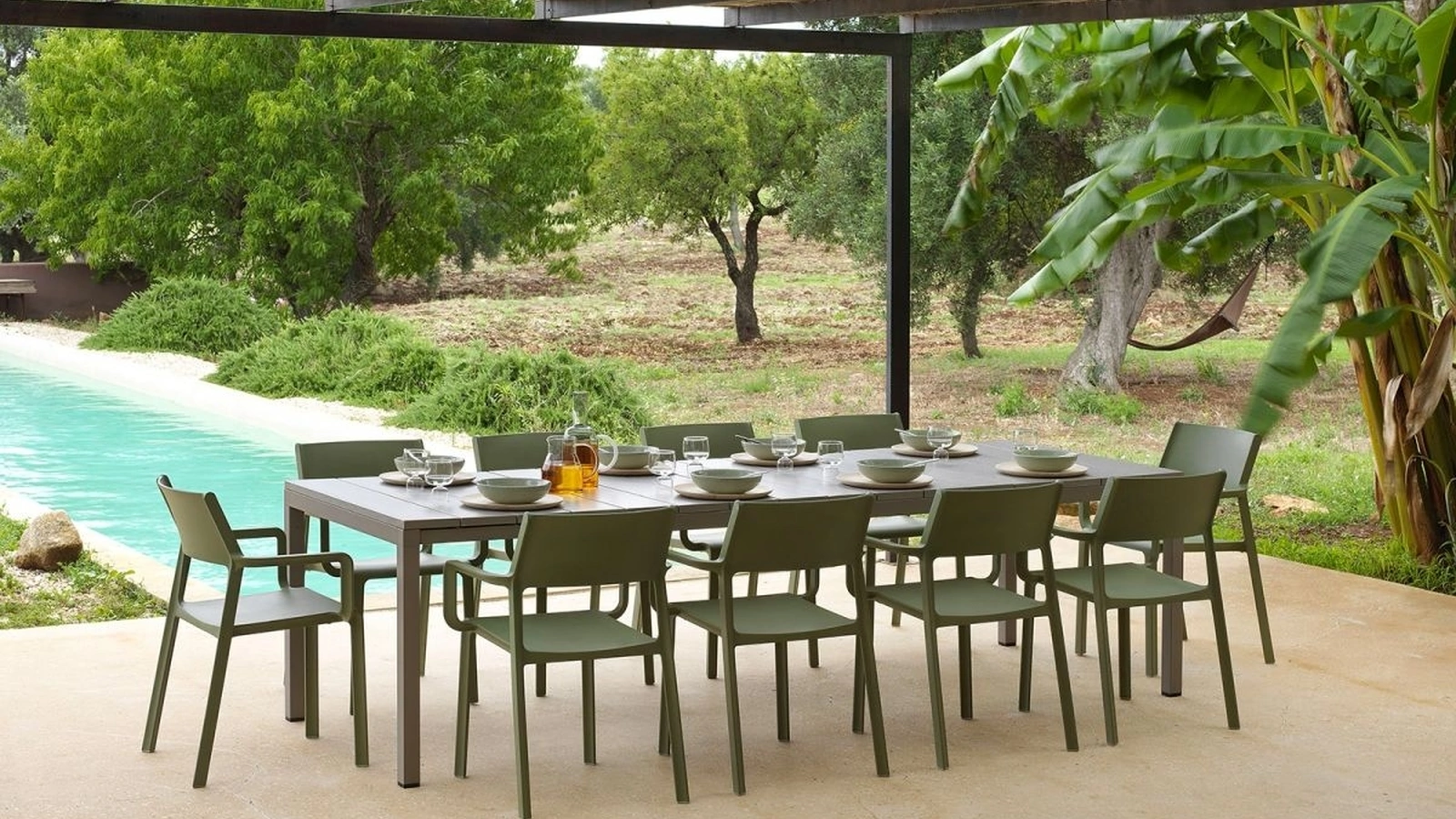 Sedia per esterni impilabile Trill Armchair di Nardi