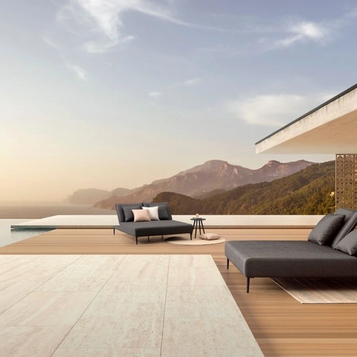 Lettino doppio Viper di Bizzotto