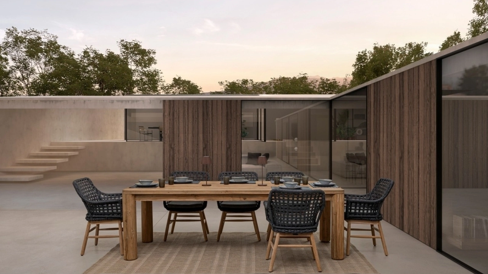 Sedia Wilson in alluminio e fibra sintetica di Bizzotto