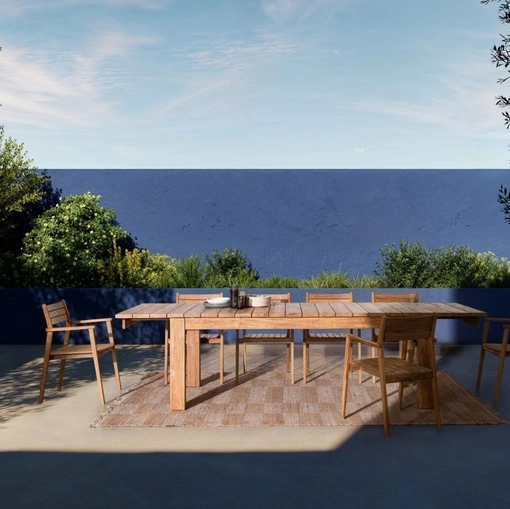 Tavolo Zorritos in teak riciclato di Bizzotto