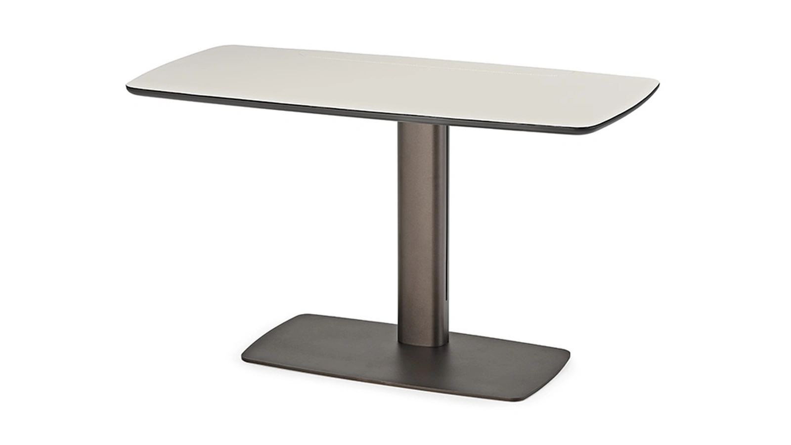 Scrivania Operativa in pelle e metallo Run Leather di Cattelan Italia