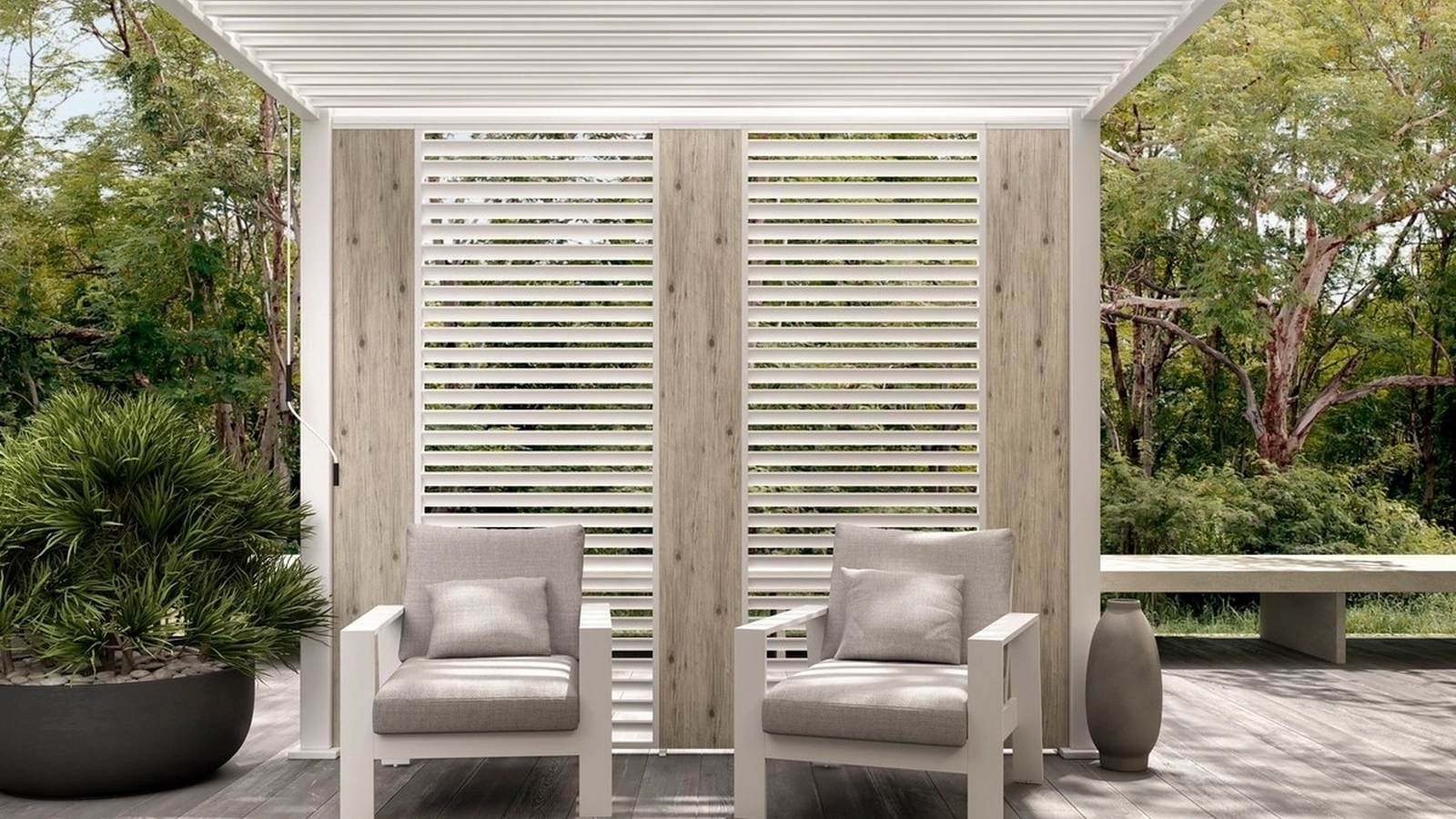 Pergola Ocean Bianco a isola di Bizzotto