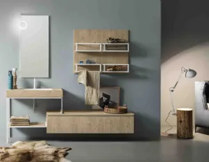 Mobile Bagno in Legno con Struttura in Metallo