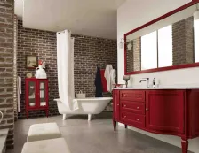 Mobile Bagno in Legno Laccato Rosso