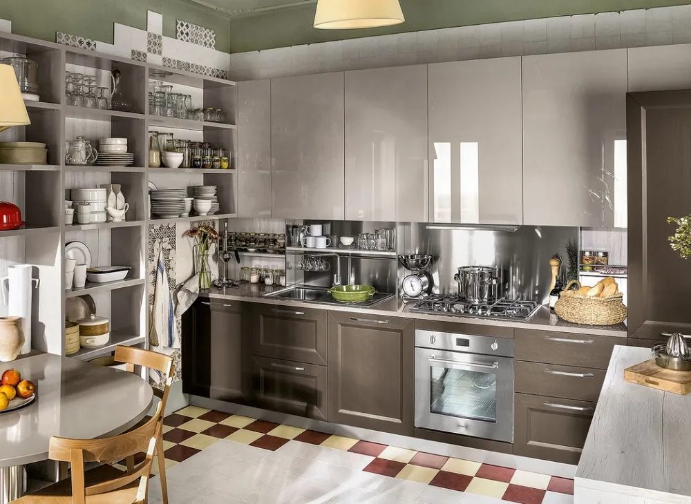 Cucina in Rovere Laccato Lucido