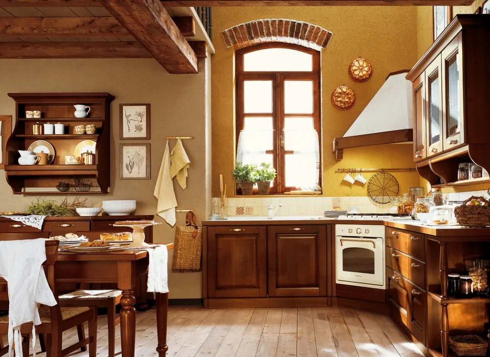 Cucina in Legno di Ciliegio Anticato