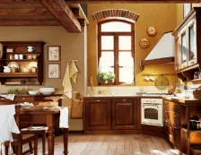 Cucina in Legno di Ciliegio Anticato